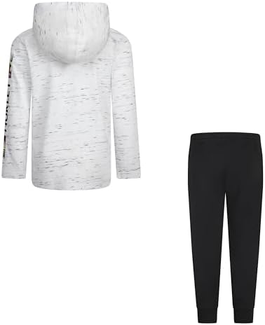 Hurley Boy's Long Sleeve Soft Basic Cloud Slub T-Shirt And Joggers 2-Piece Outfit Set