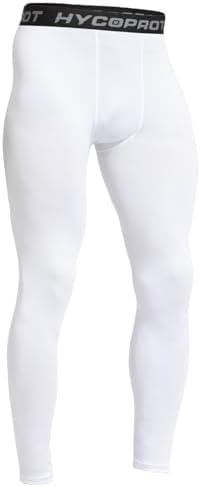 HYCOPROT Men's Compression Pants Athletic Leggings Base Layer Cool Dry Workout Tights for Running Yoga Gym Basketball
