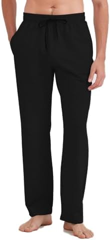 Idtswch 30/32/34/36/38/40 Long Inseam Mens Tall Sweatpants Open Bottom Joggers Athletic Yoga Pants with Pockets