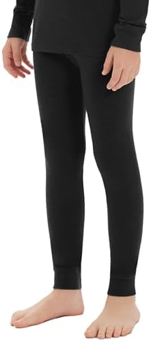 Iguana Unisex Kids 100% Merino Wool Base Layer Pants Thermal Underwear Bottom For Girls And Boys