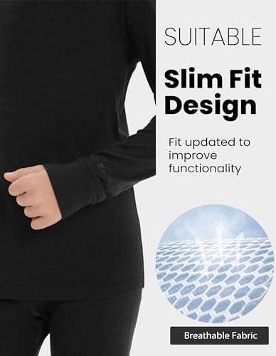 Iguana Unisex Kids 100% Merino Wool Base Layer Pants Thermal Underwear Bottom For Girls And Boys