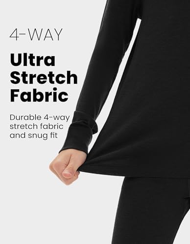 Iguana Unisex Kids 100% Merino Wool Base Layer Set Thermal Underwear Sets For Girls And Boys