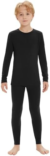 Iguana Unisex Kids 100% Merino Wool Base Layer Set Thermal Underwear Sets for Girls and Boys