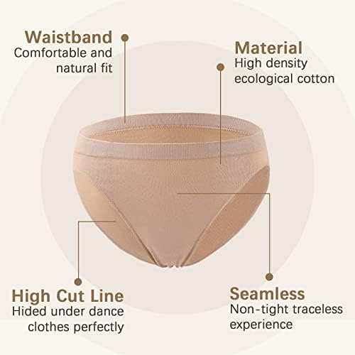 IMucci Professional Girl Ballet Nude Dance Briefs Women - Beige Velvet Nylon Panty Gymnastics Shorts Underwear Under-Pants