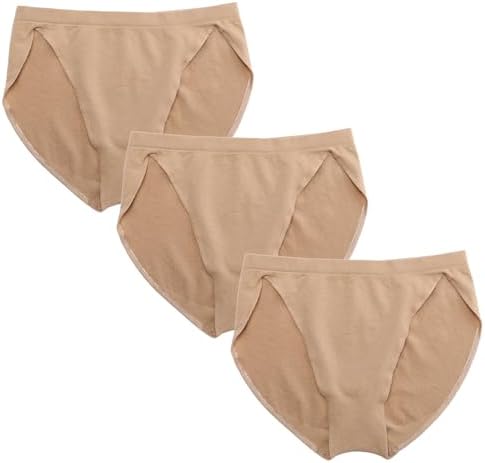 iMucci Professional Girl Ballet Nude Dance Briefs Women - Beige Velvet Nylon Panty Gymnastics Shorts Underwear Under-Pants