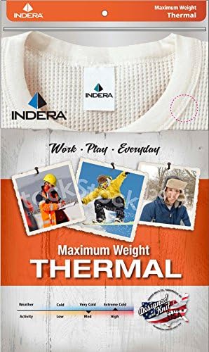 Indera Men's Maximum Weight Thermals Underwear Crew Top