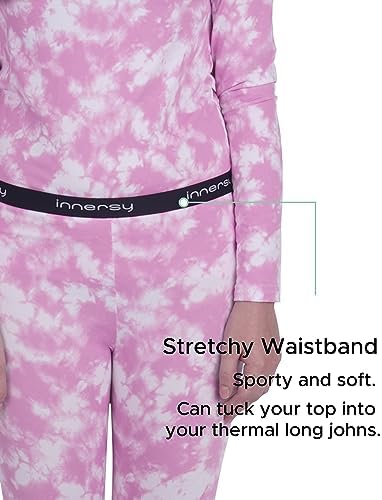 INNERSY Girls' Thermal Underwear Lightweight Kids Base Layer Top Bottom 8-15 Years Long Shirt Johns Set