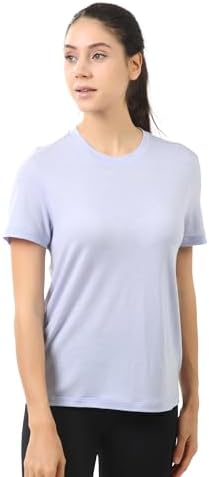 innotree Merino Wool T Shirts Women Odor-Resistant Crew Neck Tops Short Sleeve Base Layer for Outdoor Travel Hiking T Shirts