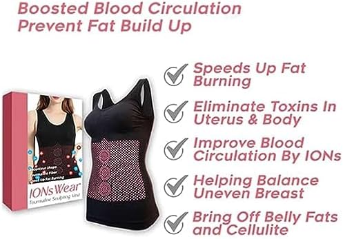 IONsWear Tourmaline Sculpting Vest - Ionic Shaping Slim Ion Energy For Women