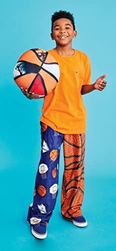 Iscream Big Boys Fun Print Silky Soft Plush Fleece Pants - Play Ball Collection