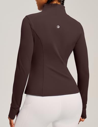 IUGA Women's Workout Jackets BBL Running Athletic Jackets Lightweight Full Zip Up Slim Fit For Women With Thumb Holes