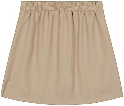 IZOD Girls School Uniform Pull-on Scooter Skirt With Undershorts Knit Waistband & Functional Pockets Wrinkle Resistant
