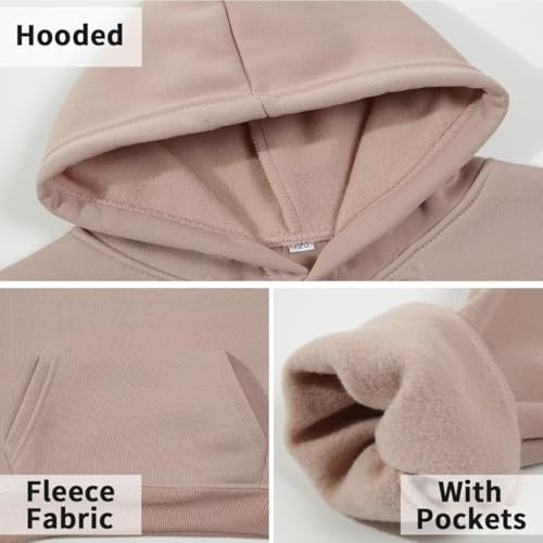 Jeecoin Girls Boys Tracksuit Athletic Sweatsuits Pullover Hoodie 2 Pieces Kids Sweatshirt And Jogger Sweatpants Outfits Set