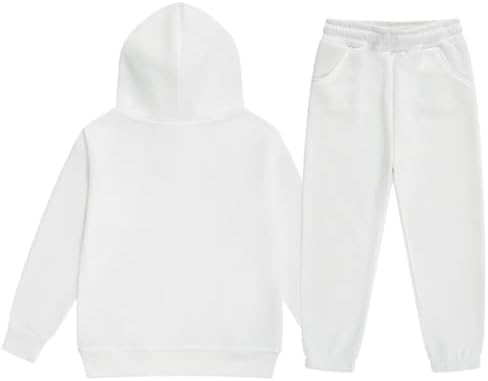 Jeecoin Girls Boys Tracksuit Athletic Sweatsuits Pullover Hoodie 2 Pieces Kids Sweatshirt And Jogger Sweatpants Outfits Set