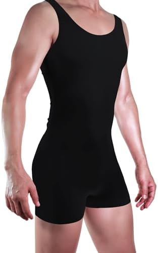 JEERLEEP Mens Athletic Supporters Sleeveless Mankini Leotard Boxers Bodysuit Singlets Leotard Jumpsuits