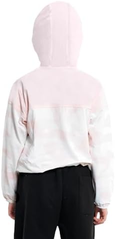 JiAmy Girl's Athletic Hoodie Zip Up Sun Protection Jacket Cooling Camo Shirt For Active Running Outdoor