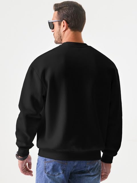 JMIERR Men's Casual Long Sleeves Crewneck Sweatshirts Cotton Pullover Sweatshirt For Men