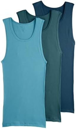 Jockey Men's Undershirt 100% Cotton Tall Man A-Shirt Tank - 3 Pack