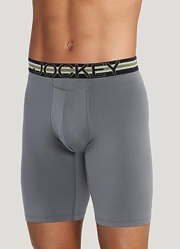 Jockey Sport Men's Underwear Stability Pouch Microfiber 11" Quad Short