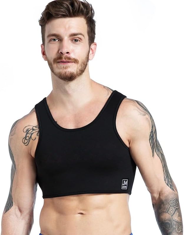 JOCKMAIL Men's Neoprene Brace Vest Chest Support Strap Fitness Gym Sports Bra Vest Mens Chest Compression Vest JOCKMAIL Men's Neoprene Brace Vest Chest Support Strap Fitness Gym Sports Bra Vest Mens Chest Compression Vest