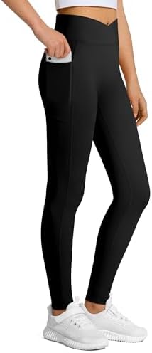 JOCMIC Girls Athletic Leggings High Waist for Kids Yoga Dance Gym Pants with Pocket