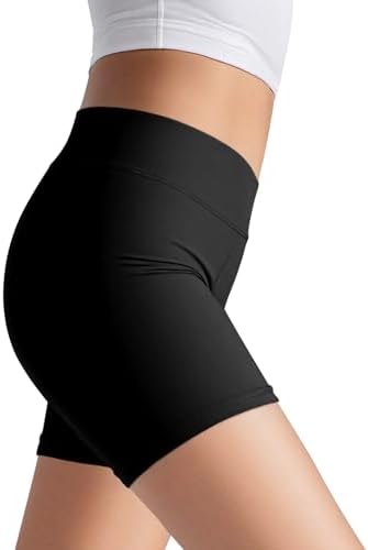 JOCMIC Girls Athletic Shorts Kids Dance High Waisted Yoga Short For Bike Gym Volleyball Running