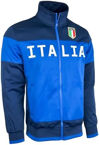 Just 4 Kicks Boy's Italy Jacket Full Zip Italia Soccer Track Jacket Youth Sizes