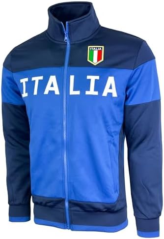 Just 4 Kicks Boy's Italy Jacket Full Zip Italia Soccer Track Jacket Youth Sizes