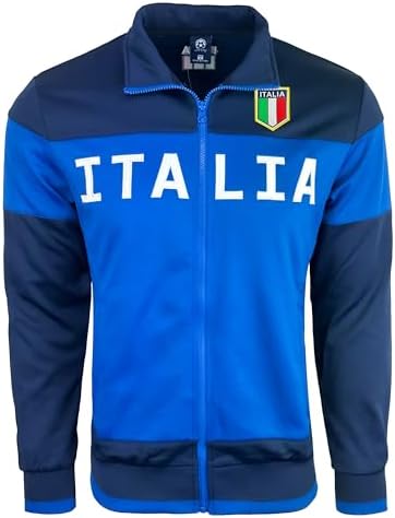 Just 4 Kicks Boy's Italy Jacket Full Zip Italia Soccer Track Jacket Youth Sizes