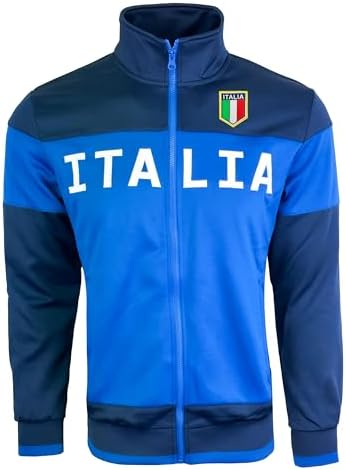 Just 4 Kicks Boy's Italy Jacket Full Zip Italia Soccer Track Jacket Youth Sizes