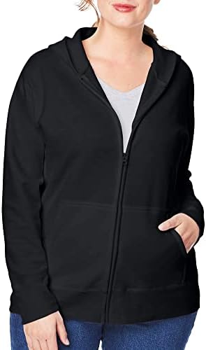 Just My Size Women's Zip-up Fleece Hoodie EcoSmart Hooded Sweatshirt Plus Size