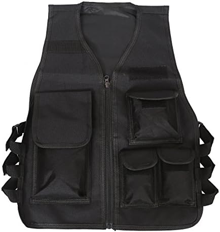 Kids Army Camouflage Outdoor Combat Vest (Black 8-14 Year)