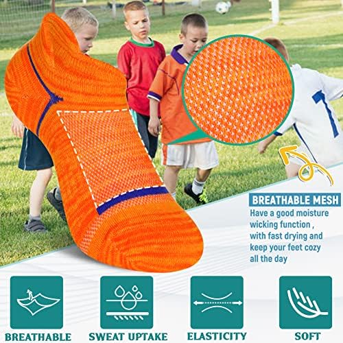 Kids Boys Ankle Socks Low Cut Athletic Cotton Sport Socks For Little Boys 6 Pairs