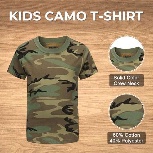 Kids Camo T-Shirt Lightweight And Breathable Summer Camo T-Shirt For Outdoor Play Adventure And Everyday Comfort