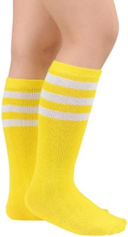 Kids Child Athletic Socks Striped Knee High Tube Soccer Socks Baseball Softball Socks For Toddler Girls