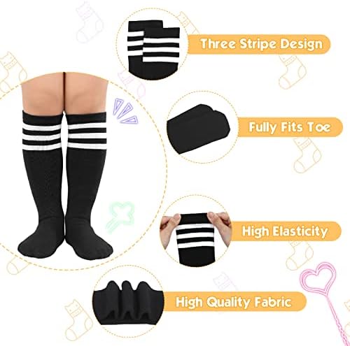 Kids Child Athletic Socks Striped Knee High Tube Soccer Socks Baseball Softball Socks For Toddler Girls