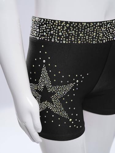 Kids Girls Rhinestone Dance Tops Vest Sleeveless Cross Back Camisole Gymnastics Skating Training Crop Tops