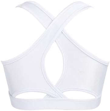 Kids Girls' Sleeveless Keyhole Back Crop Top Dance Gym Yoga Workout Sport Bra Camisole Dancewear