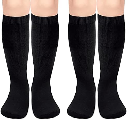 Kids Soccer Socks Toddler Soccer Socks Girls Boys Soccer Socks Kids Tube Socks with Stripes Toddler Knee High Socks