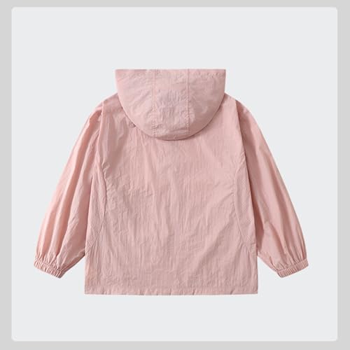 Kids Sun Protection Jacket UPF 50+ Zip-Up Hoodie Lightweight Jackets For Boys Or Girls 3-14 Years
