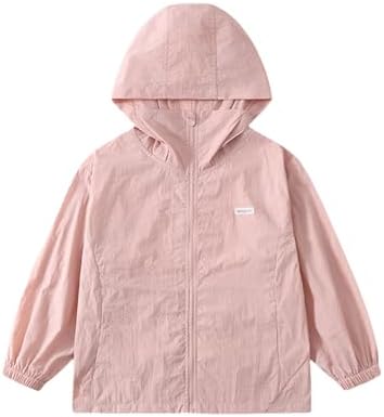 Kids Sun Protection Jacket UPF 50+ Zip-Up Hoodie lightweight Jackets for Boys or Girls 3-14 Years