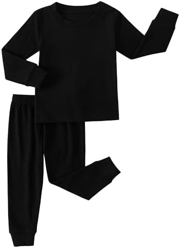 Kids Thermal Underwear Set Toddler Winter Base Layer Ultra Soft Long Johns for Little Big Boys Girls 2-8Yrs