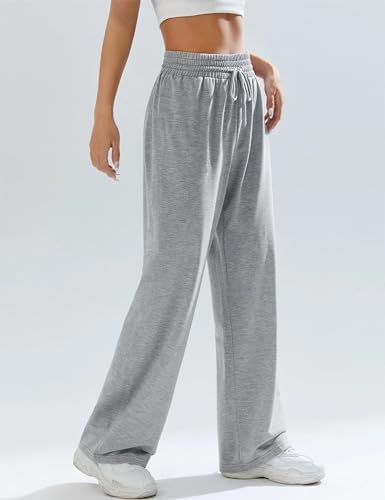 Kiench Teens Girls' Straight Leg Sweatpants High Waisted Baggy Joggers Drawstring