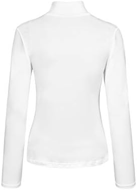 Kindcall Womens Slim Fitted Mock Turtleneck Tops Long Sleeve Lightweight Base Layer Shirts