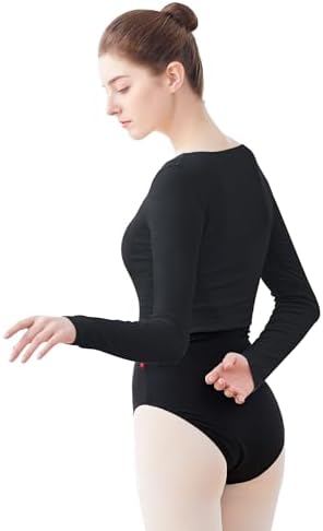 Knitted Ballet Wrap Tops Shirts Long Sleeve Pullover Dance Sweaters Overalls For Leotards