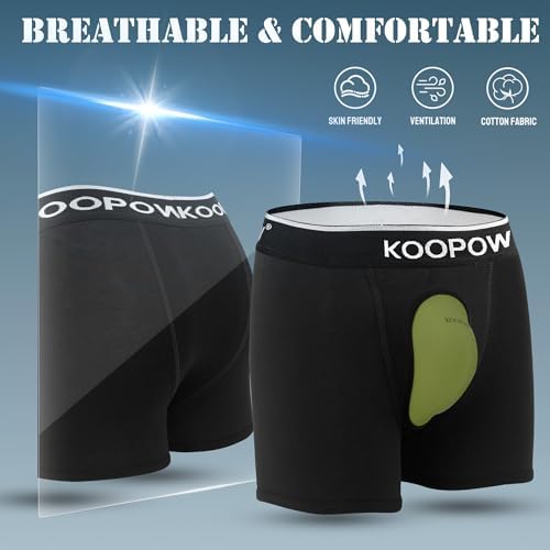 KOOPOW Youth Briefs Boys Compression Underwear With Soft Protective Athletic Cup Boxer For Baseball Football Lacrosse