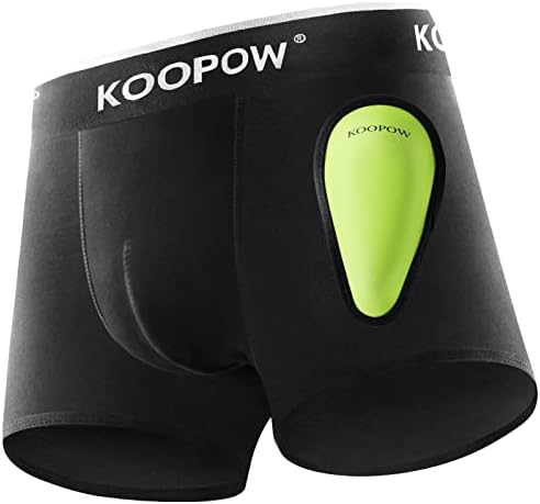 KOOPOW Youth Briefs Boys Compression Underwear with Soft Protective Athletic Cup Boxer for Baseball Football Lacrosse