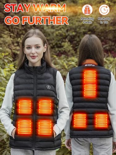 KOPLO Heated Vest Women 14400mAh Battery Pack With Lightweight Rechargeable Electric Heating Vest