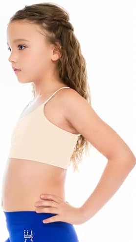 Kurve Girl’s Training Sports Bra – Seamless Bralette Kids Crop Cami Made In USA