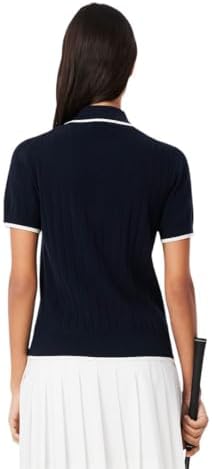 Lacoste Women's Sport Short Sleeved Polo Collar Golf Sweater